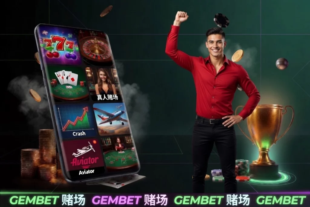 拿着装有游戏的手机的男子