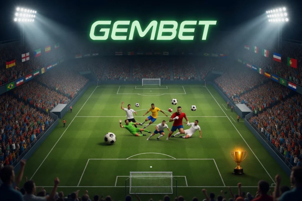Illustration of football players playing on the field