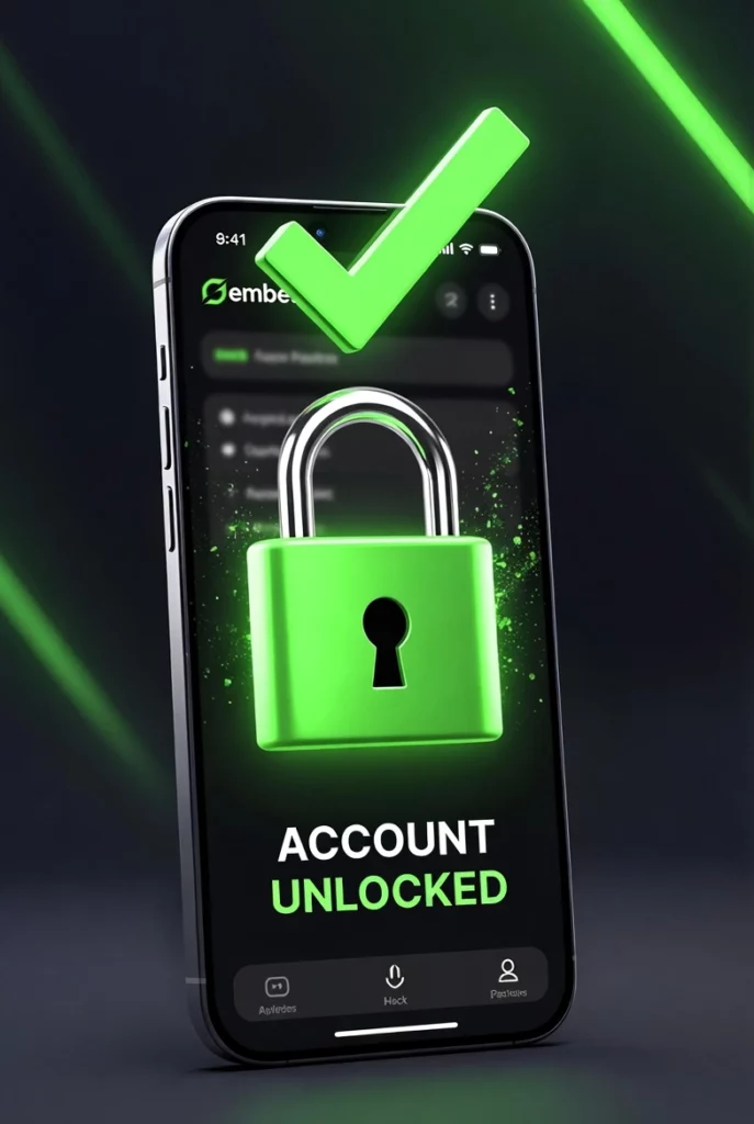 Phone with account unblocking